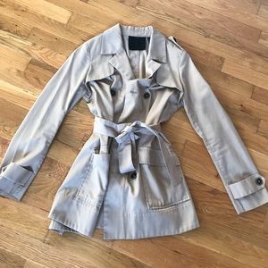 Urban Outfitters Khaki Short Trench Jacket